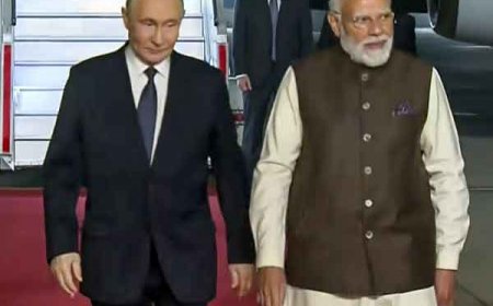 राष्ट्रपति पुतिन का शानदार स्वागत, पीएम मोदी खुद पहुंचे एयरपोर्ट
