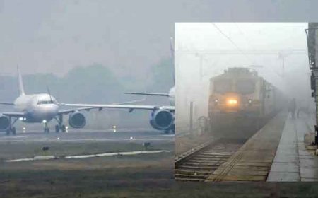 Weather Update : कोहरे की चपेट में उत्तर भारत, हवाई और रेल के सफर पर लगा ब्रेक; कई उड़ानें रद्द, ट्रेनें भी लेट