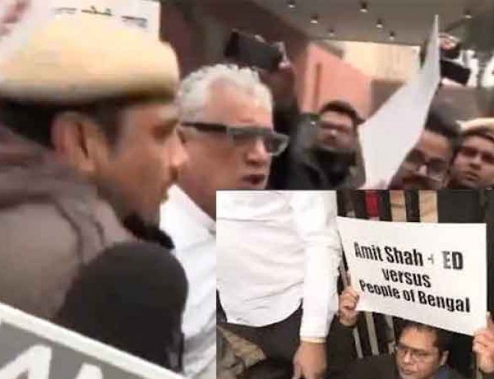 हिरासत में महुआ मोइत्रा और डेरेक ओ ब्रायन; TMC सांसदों का अमित शाह के ऑफिस के बाहर प्रदर्शन