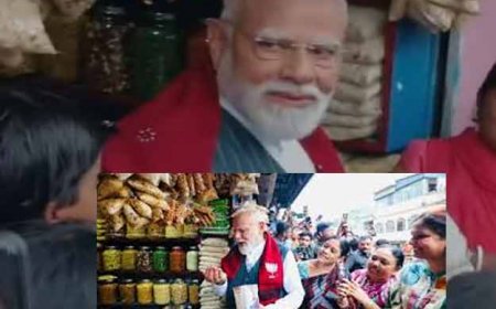 बंगाल के झाड़ग्राम में चुनावी रैली के बाद झालमुड़ी की दुकान पर रुके PM मोदी