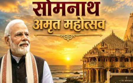 Somnath Amrit Mahotsav:11 तीर्थों के जल से कुंभाभिषेक ; सोमनाथ अमृत महोत्सव में शामिल हुए PM मोदी