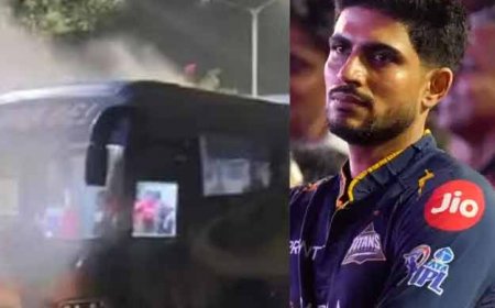 अपडेट : IPL 2026 फाइनल के बाद बड़ा हादसा, खिलाड़ियों से भरी गुजरात टाइटन्स की टीम बस में लगी आग