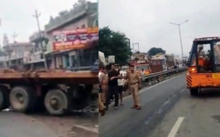 गाजियाबाद से दादरी जा रहा ट्रक नाले में गिरा, शरीर में सरिया घुसने से चालक की दर्दनाक मौत