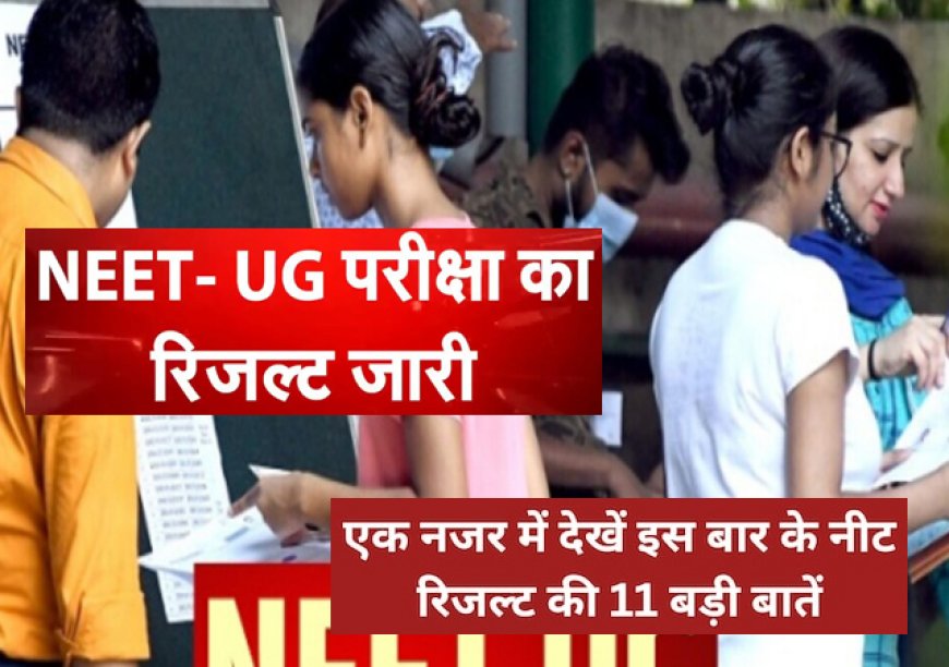 NEET UG 2026: नीट रिजल्ट की 11 बड़ी बातें; पहली कोशिश में बड़ी सफलता! कोई भी छात्र नहीं ला सका पूरे नंबर