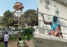 Kanpur Dehat: मकान निर्माण रोके जाने से नाराज महिला पानी की टंकी पर चढ़ी, अधिकारियों के समझाने पर उतरी