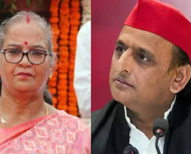 लखनऊ में मेयर ने अखि‍लेश को घेरा, बोली - 'अतीक के र‍िश्‍तेदार हो तो भी न‍ियम-कायदे से सब चलेगा', भैंसों के व‍िवाद पर संग्राम